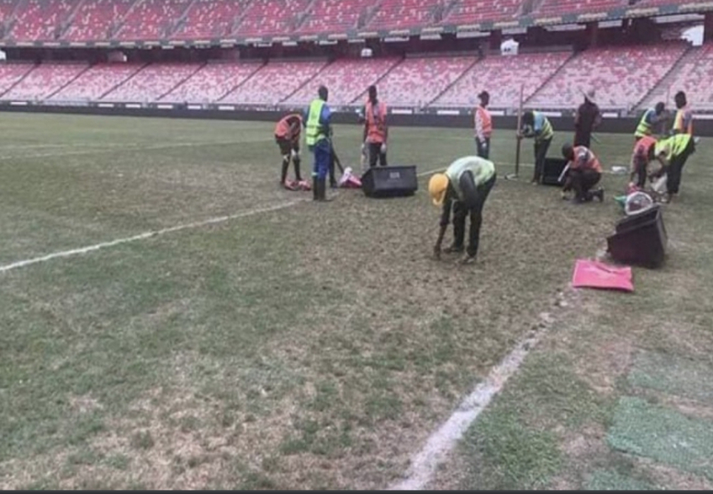 CAN 2022/ L’état de la pelouse du stade de Japoma à Daoula n’annonce rien de bon